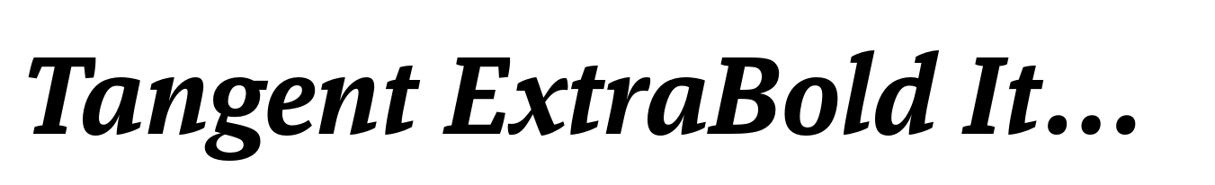 Tangent ExtraBold Italic